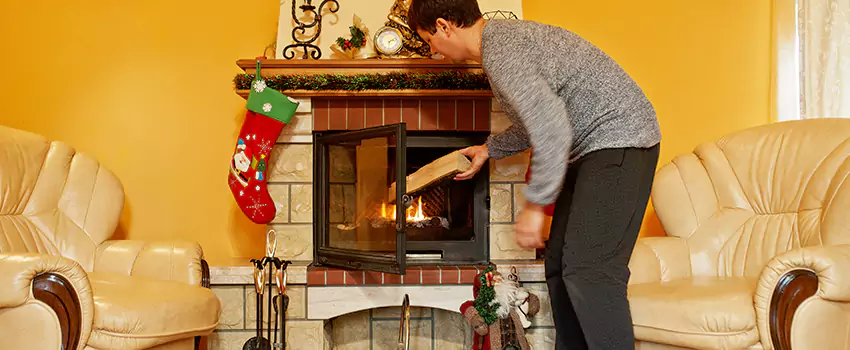 Rusted Metal Fireplace Restoration in Howard, Wisconsin